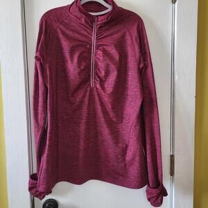 Kirkland Signature long-sleeve 1/4 zip top with thumbholes flapover mitten XL